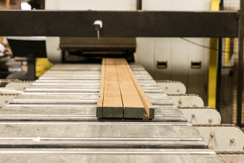 Precision ripped hardwood components