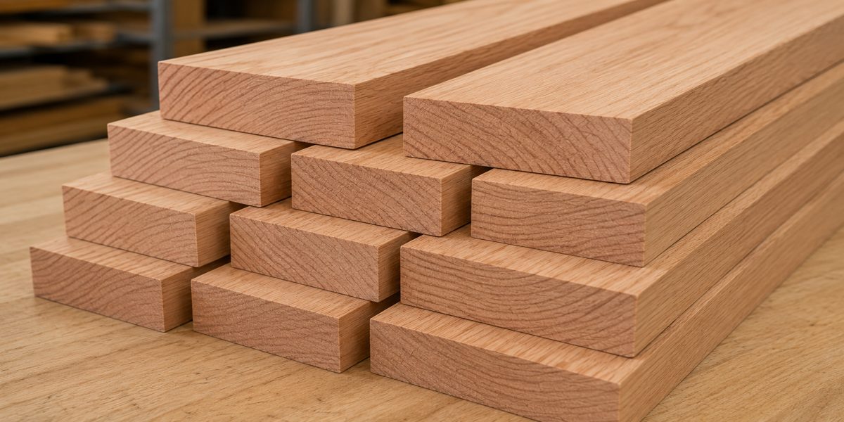Precision cut-to-length red oak hardwood components with S4S surfaced finish for furniture, cabinetry, millwork, and manufacturing applications. Precision cut-to-length red oak hardwood components with S4S surfaced finish for furniture, cabinetry, millwork, and manufacturing applications.
