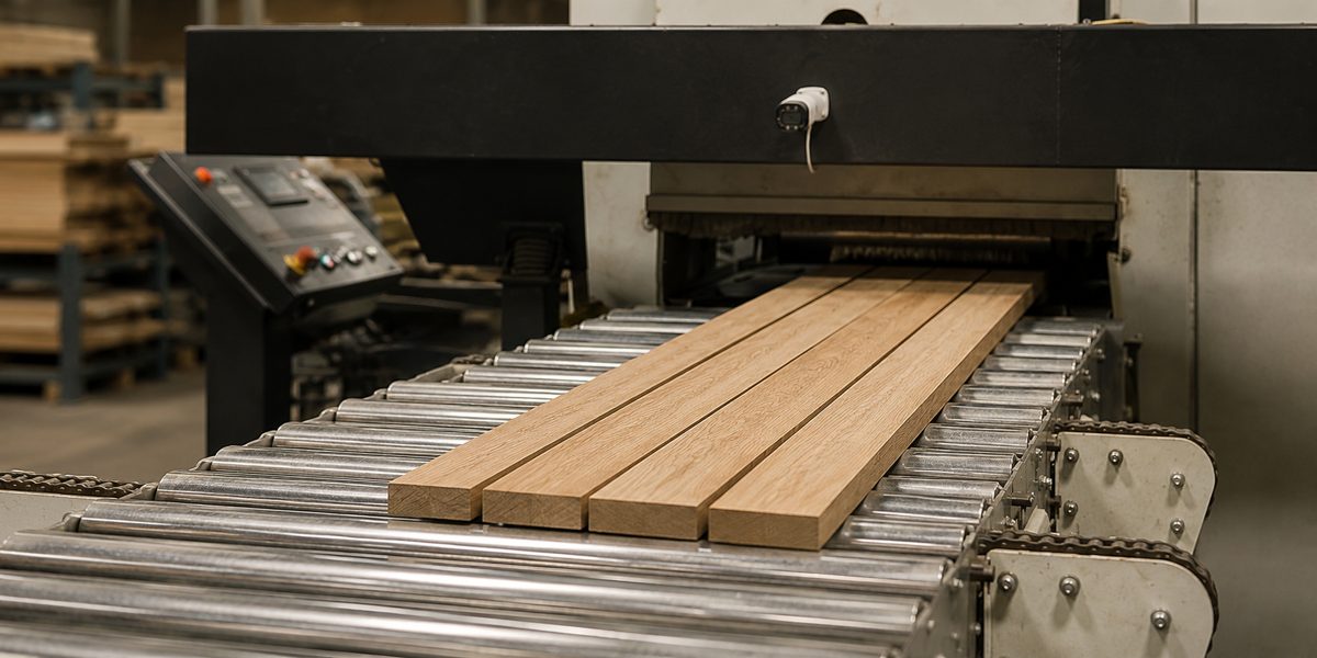 Precision ripped-to-width hardwood components processed through automated manufacturing equipment for furniture, cabinetry, millwork, and industrial applications. Precision ripped-to-width hardwood components processed through automated manufacturing equipment for furniture, cabinetry, millwork, and industrial applications.